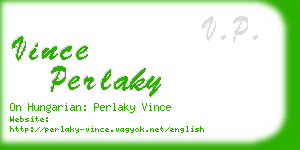 vince perlaky business card